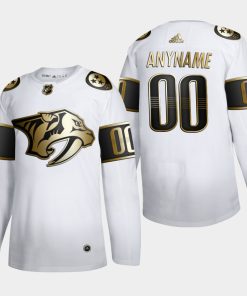 Custom Nashville Predators Golden Edition White Jersey