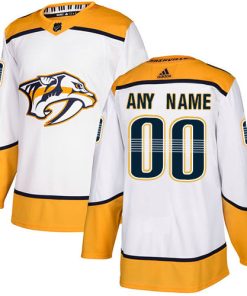 Custom Nashville Predators White Jersey