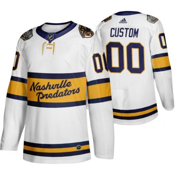 Custom Nashville Predators White 2020 Winter Classic Jersey