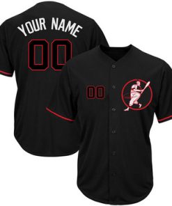 Custom Nationals Black Cool Base New Design Jersey