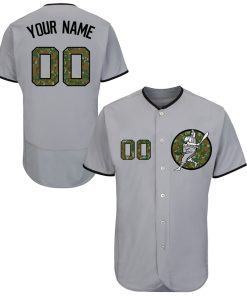 Custom Nationals Gray Camo Logo Flexbase New Design Jersey