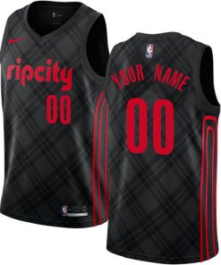 Custom Portland Trail Blazers City Edition Black Jersey