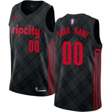 Custom Portland Trail Blazers City Edition Black Jersey