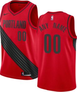 Custom Portland Trail Blazers Statement Edition Alternate Red Jersey