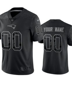 Custom New England Patriots Active Player Black Reflective Limited Stitched Football Jersey