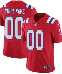 Custom New England Patriots Red Vapor Untouchable Player Limited Jersey