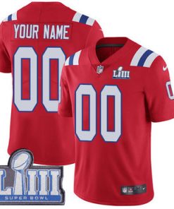 Custom New England Patriots Vapor Untouchable Super Bowl Liii Bound Limited Red Alternate Jersey
