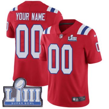 Custom New England Patriots Vapor Untouchable Super Bowl Liii Bound Limited Red Alternate Jersey