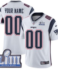 Custom New England Patriots Vapor Untouchable Super Bowl LIII Bound Limited White Road Jersey