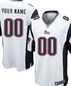 Custom New England Patriots White Limited Jersey