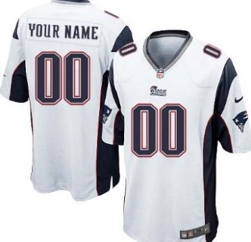Custom New England Patriots White Limited Jersey
