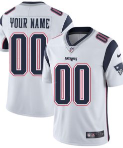 Custom New England Patriots White Vapor Untouchable Player Limited Jersey