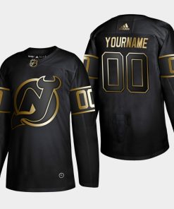 Custom New Jersey Devils 2019 Golden Edition Black Player Jersey