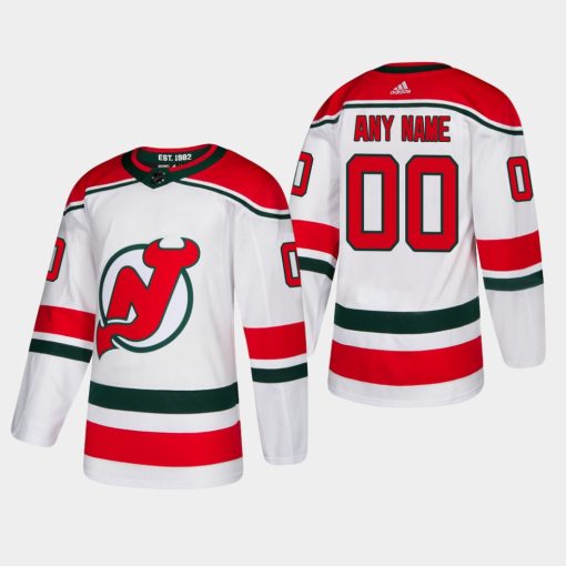 Custom New Jersey Devils 2019 Player White Alternate Jersey