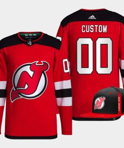 Custom New Jersey Devils 2022 Draft First Round Pick Red Jersey