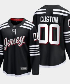 Custom New Jersey Devils Alternate Black Premier 2022 Jersey