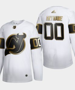 Custom New Jersey Devils Golden Edition White Jersey