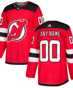Custom New Jersey Devils Red Home 2017-2018 Jersey