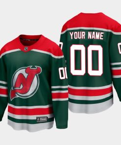 Custom New Jersey Devils Special Edition 2021 Green Jersey