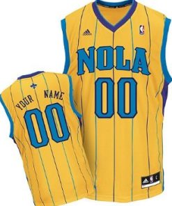 Custom New Orleans Hornets Yellow Jersey