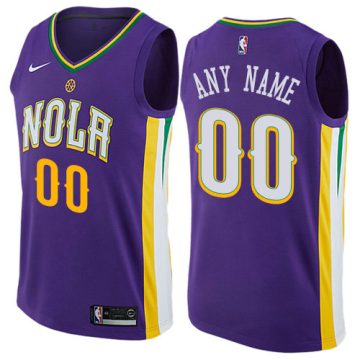 Custom New Orleans Pelicans Purple City Edition Jersey