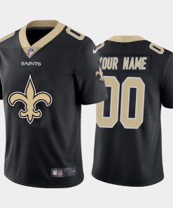 Custom New Orleans Saints Black Team Big Logo Vapor Untouchable Limited Jersey