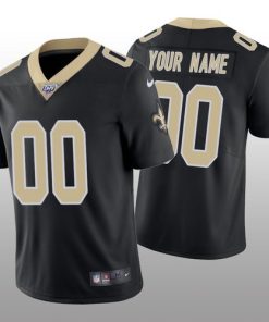 Custom New Orleans Saints Black Vapor Limited 100th Season Jersey