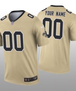 Custom New Orleans Saints Gold Inverted Legend Jersey