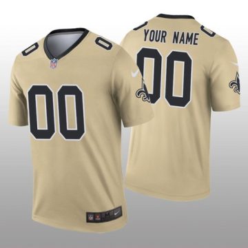 Custom New Orleans Saints Gold Inverted Legend Jersey