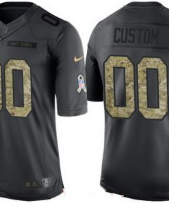 Custom New York Giants Anthracite Camo 2016 Salute To Service Veterans Day Limited Jersey
