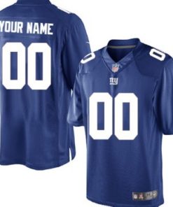 Custom New York Giants Blue Limited Jersey