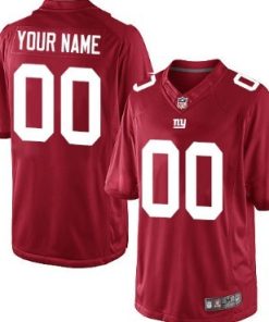 Custom New York Giants Red Limited Jersey