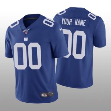 Custom New York Giants Royal Vapor Limited 100th Season Jersey