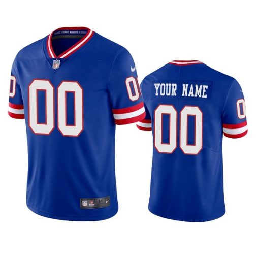 Custom New York Giants Royal Vapor Untouchable Classic Retired Player Stitched Jersey