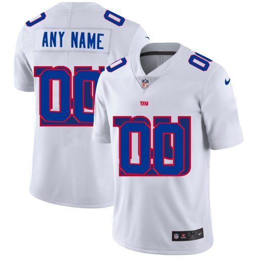 Custom New York Giants White Team Big Logo Vapor Untouchable Limited Jersey