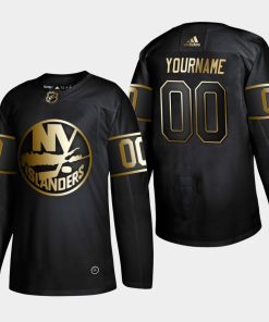 Custom New York Islanders 2019 Golden Edition Black Player Jersey