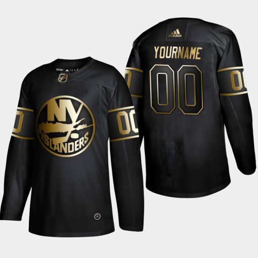 Custom New York Islanders 2019 Golden Edition Black Player Jersey