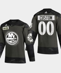 Custom New York Islanders 2021 Military Appreciation Night Camo Jersey