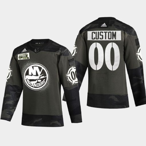 Custom New York Islanders 2021 Military Appreciation Night Camo Jersey