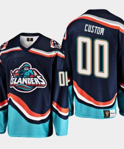 Custom New York Islanders Navy Reverse Retro 20 Jersey 2022-23 Replica