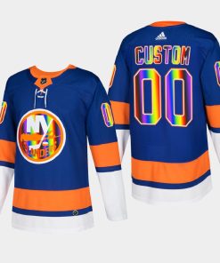 Custom New York Islanders Pride Night 2022 Royal Hockeyisforeveryone Jersey