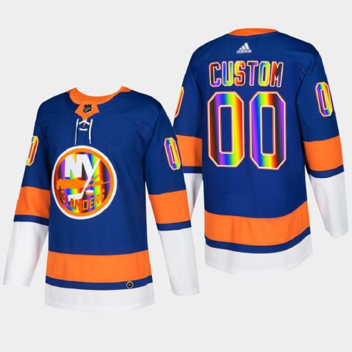 Custom New York Islanders Pride Night 2022 Royal Hockeyisforeveryone Jersey