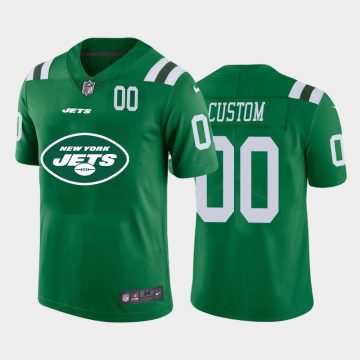 Custom New York Jets Green Team Big Logo Number Vapor Untouchable Limited Jersey
