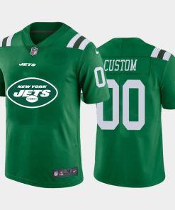 Custom New York Jets Green Team Big Logo Vapor Untouchable Limited Jersey