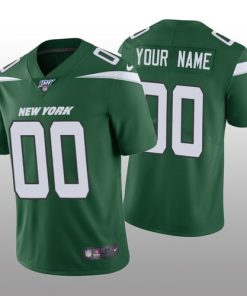 Custom New York Jets Green Vapor Limited 100th Season Jersey