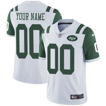 Custom New York Jets Road White Vapor Untouchable Limited Football Jersey