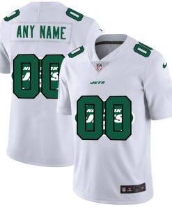 Custom New York Jets White Team Big Logo Vapor Untouchable Limited Jersey