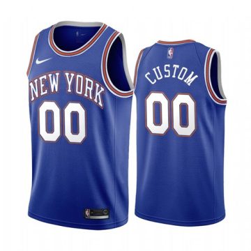 Custom New York Knicks Navy 2019 20 Statement Edition Jersey
