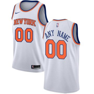 Custom New York Knicks White Association Edition Jersey