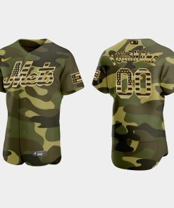 Custom New York Mets 2022 Armed Forces Day Jersey Camo